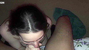petite teen 18+ gives blowjob