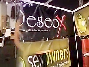 porn star doing her job a porn show