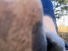 public footjob and socks job from beauty on in the Park  Close view