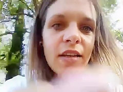 sexy French girl public near a river 3