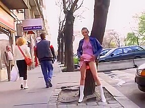shameless pissing on the street