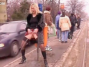 shameless pissing on the street