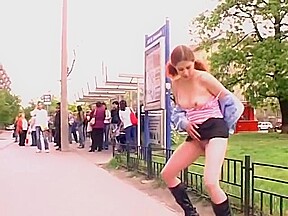 shameless pissing on the street