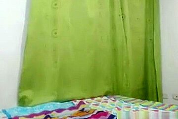 skinny girl with big boobs fingerfucking her tight asshole on webcam