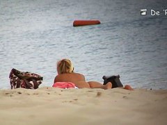 spies on a perky breasted MILF on a nudist beach