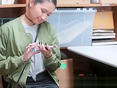 teen 18+ asian shoplifter cum