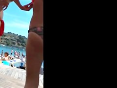 two hot girls bikini ass