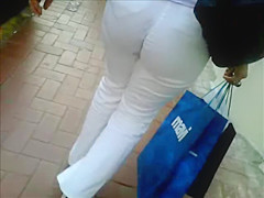 white pants sexy ass