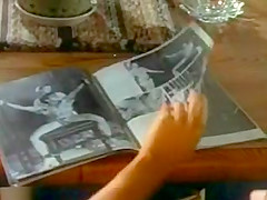 woman is reading a dirty magazine 