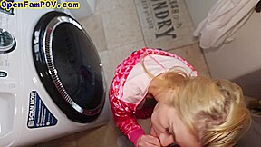 21yo stepdaughter POV fucked in laundry room by stepdaddy